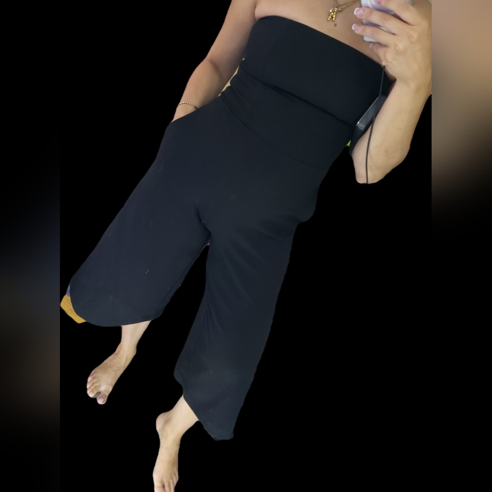 ZARA Black Strapless Culotte Jumpsuit | Size S | Chic & Minimalist
